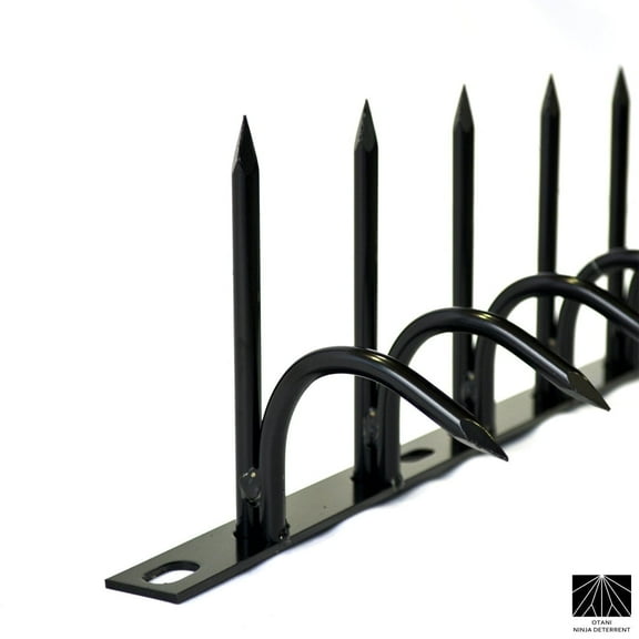 Ninja Deterrent™ |  Fence Spikes Wall Spikes Home Security Guard | Ninja Deterrent™ | Classic Shinobigaeshi H130 Single Bladed 0.5m Black | Steel