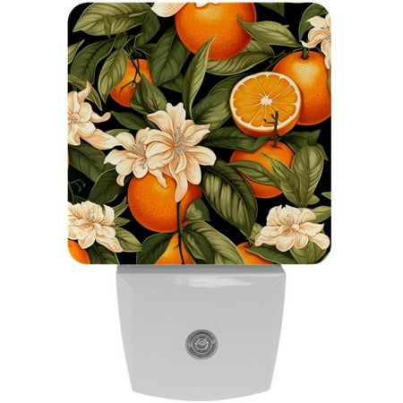 

Oranges LED Square Night Light - Modern and Stylish Plug-in Lamp for Bedside or Hallway - Energy Efficient and Soft Glow Indoor Lighting