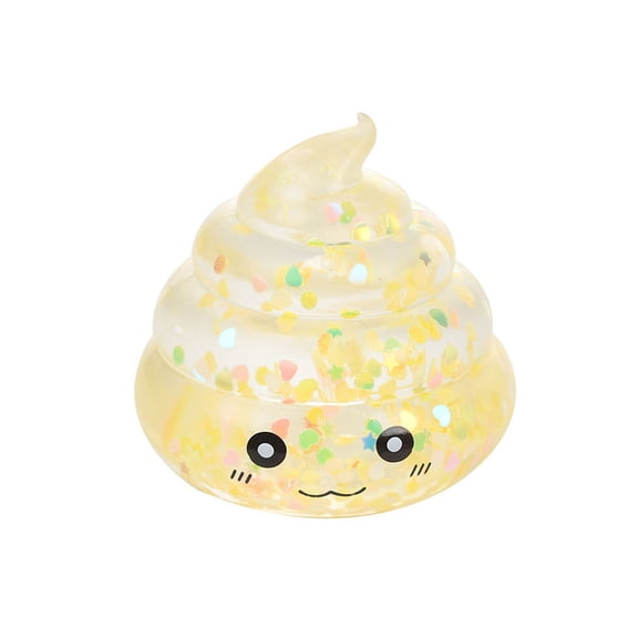 Junepar Poop-Shaped Glitter Squishy Toy Slow Rising Squeeze Stress Ball Cute Cartoon Sensory Fidget Toy for Anxiety Relief & Focus – Autism Awareness Day Friendly