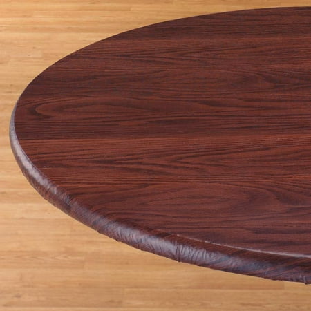 woodgrain elastic table cover walmart com