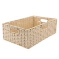 thumbnail image 2 of Basket Storage Woven Seagrass Wicker Rattan Baskets Bin Serving Organizer Closet Box Tray Willow Cabinet Straw Cube, 2 of 7