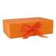 thumbnail image 2 of Caja de regalo con cierre de cinta y tapas Cajas de regalo para propuestas Caja de presentación Regalo Naranja, 2 of 9
