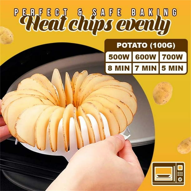 QISIWOLE Microwave Oven Fat Potato Chips Maker Potato Crisp Chip Slicer Snack Chips Rack Easy Homemade Diy Set Tray Kitchen Accessories - Walmart.com