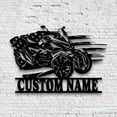 thumbnail image 4 of Craftnamesign Custom US Three Wheel Motorcycle Metal Wall Art LED Light, Custom Dirt Bike Name Sign, 4 of 5