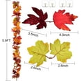 thumbnail image 3 of 2 Pack Fall Garland Maple Leaf, 5.9Ft/Piece Hanging Vine Garland Artificial Autumn Foliage Garland Thanksgiving Decor for Home Wedding Fireplace Party Christmas (Brown), 3 of 7