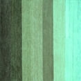 thumbnail image 1 of Ahgly Company Indoor Square Abstract Turquoise Blue Contemporary Area Rugs, 6' Square, 1 of 4