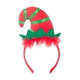 thumbnail image 4 of Diadema de sombrero de elfo, accesorio para disfraz de elfo para fiesta de disfraces navideña Rojo, 4 of 9