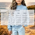 thumbnail image 4 of Falkdiz Girls Long Sleeve Shirts Waffle Loose Tops Outdoor Winter Casual Party Pullover for Girls Crew Neck , Light Blue , Size: 13-14 Years, 4 of 6