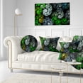 thumbnail image 3 of Designart Bright Exotic Spiral Flowers - Abstract Throw Pillow - 12x20, 3 of 5