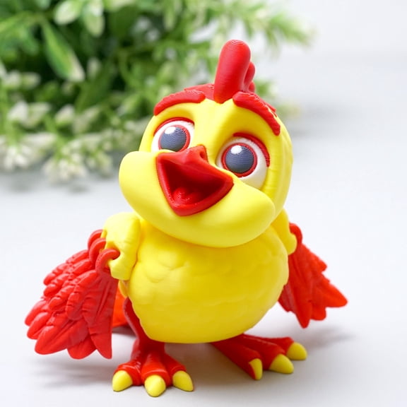 3D Printed Chicken Model,Flexible Joint Action Figures,Articulated Lacertid Figurines,Home Office Decor,Festival Gifts for Adults Teens,Cool Stuff
