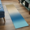 thumbnail image 3 of Blue Beige Ombre 2'x6' Runner Rugs for Hallway Kitchen Bedside Non Slip Washable, Contemporary Art Abstract Aesthetics Entryway Rug Runners with Rubber Backing, Long Carpet Runner for Laundry Room, 3 of 8