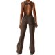 thumbnail image 3 of ABOCIW Monos acampanados para mujer con cuello en V halter bodycon de longitud completa casual mono mono, 3 of 4