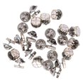 thumbnail image 2 of 150 Pcs White Four Leaf Clover Button Pins Anti Emptied Detachable Decorative Brooch Buckle for DIY Crafts Leather Processing, 2 of 4