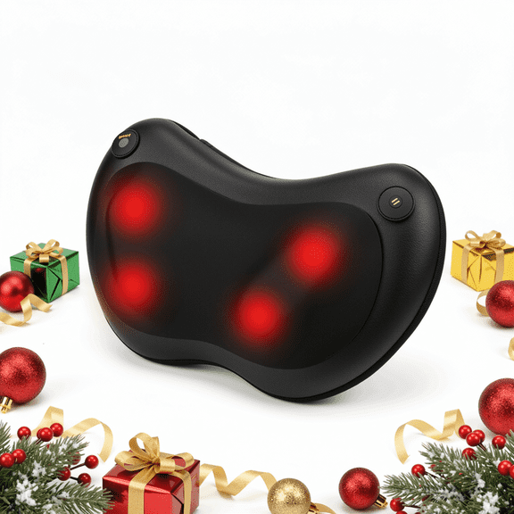 Naipo Shiatsu Back Neck Massager with Heat, Electric Massager Deep Tissue Kneading Massage to Relief Muscles, Gift for Mom and Dad