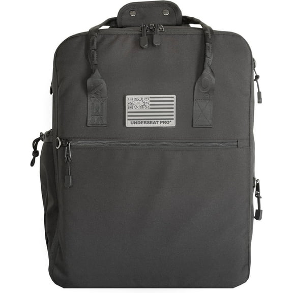 UNDERSEAT PRO Travel Backpack - Airline Personal Item Fits Spirit, Frontier, Allegiant & More (18x14x8 in, Black, Underseater)
