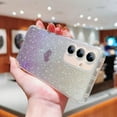 thumbnail image 4 of for Samsung Galaxy S23 FE 5G Case Iridescent Holographic, Gradient Bling Glitter Clear Phone Case with Camera Lens Cover Soft Shockproof Cute Heart S23 FE Case for Women Girls 6.4" (Purple Heart), 4 of 10