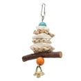 thumbnail image 2 of Cuttlefish Bone  Toy, Hand Made Hanging Buckle Design Bird Cuttlebone Toy Bite Resistance Colorful With Bell For Parrots For Budgie For African Greys, 2 of 8
