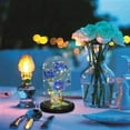 thumbnail image 3 of Flores artificiales de vidrio, rosa de mariposa galáctica en cúpula de vidrio, rosa eterna iluminada, regalos de cumpleaños para mujeres, mamás, abuelas, esposas, regalo de rosa eterna para, 3 of 4