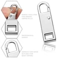 thumbnail image 4 of 10 Pcs Languette de Remplacement pour Fermeture Éclair Détachable Poignée en Métal pour Valise Sac à Main Bottes de Chaussures, 4 of 8