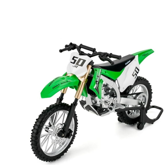 CHUNYAN Toy Car Compatible for 1:12 Kawasaki KX450 Racing Motorcycle Model Car, Collectible Diecast Gift Toy for Kids Boys Girls and Adults, Gift Green.
