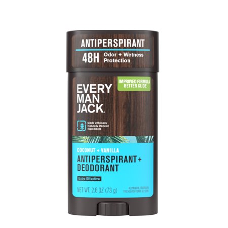 Every Man Jack Coconut + Vanilla Antiperspirant Deodorant, 2.6 oz
