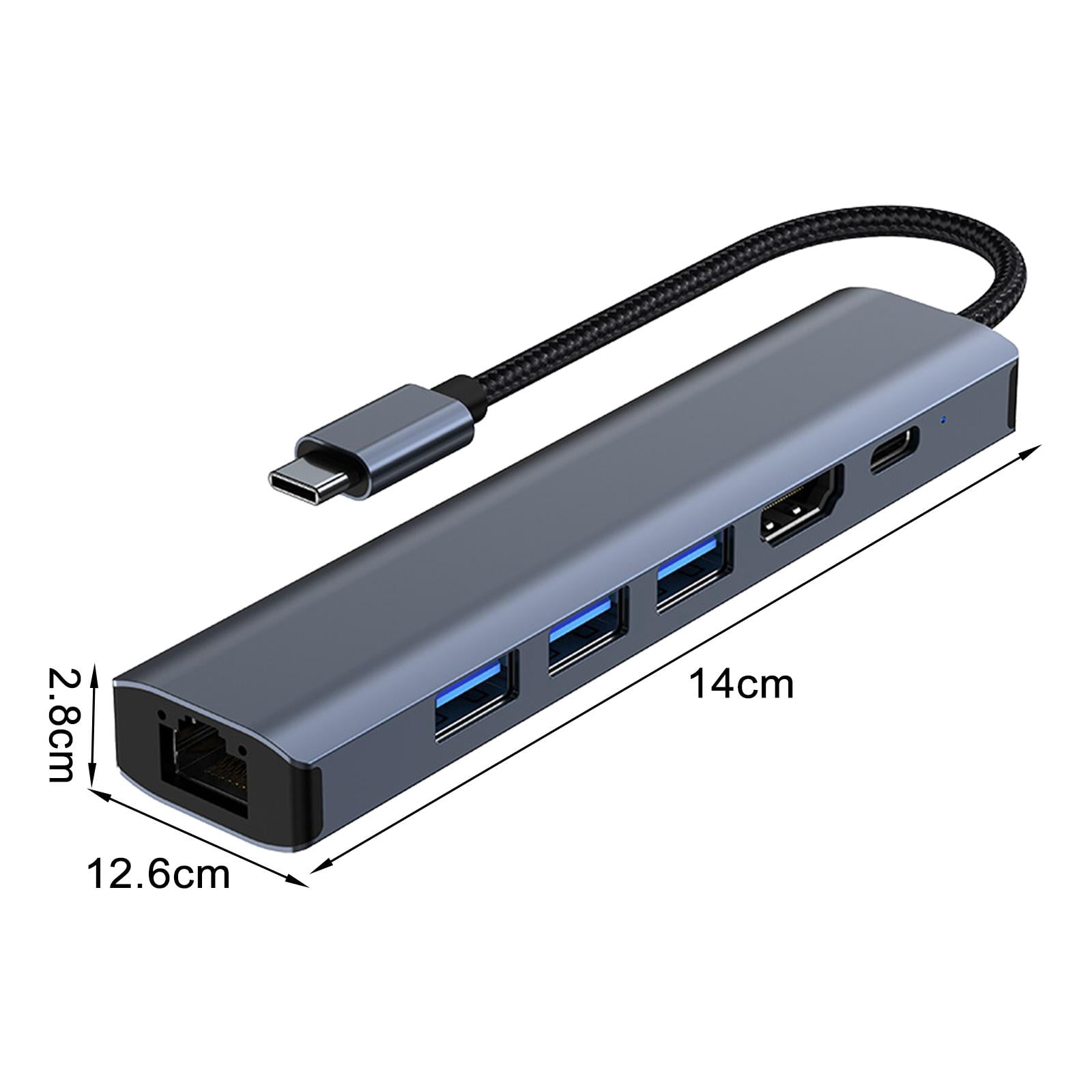 LeeQinersw USB C Hub 3 USB Ports 100W PD 6 in 1 USB C Laptop Docking Station Dongle for USB