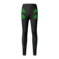 thumbnail image 3 of Bainana Girls St Patricks Day Printed Leggings Elastic Waist Tiper Leg Casual Yoga Pants Comfortable Stretch Little Girls Athletic Playwear Bottoms Black Size 3-4 Years, 3 of 6