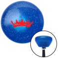 thumbnail image 1 of American Shifter  Red Princess Crown Blue Retro Metal Flake Shift Knob with M16 x 1.5 Insert Shifter, 1 of 1