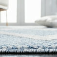 thumbnail image 4 of SAFAVIEH Moroccan Tassel Reanna Southwestern Shag Area Rug, Ivory/Light Blue, 4'5" x 6'5", 4 of 8