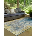 thumbnail image 6 of Unique Loom Outdoor Modern Collection Area Rug - Cove (5' 1" x 8' Rectangle Gradient Blue/Yellow), 6 of 9
