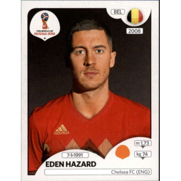 Sticker Panini Copa Mundial 2018 Eden Hazard Bélgica