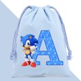 thumbnail image 2 of Nuevas bolsas con cordón de Sonics, bolsos para niños con estampado de letras en inglés de dibujos animados, bolsas de almacenamiento con cordón, regalos de cumpleaños para niños, 2 of 5