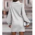 thumbnail image 4 of Ribbed Bodycon Sweater Dress, Casual Soft Ribbed Long Sleeve Bodycon Fashion For Female For Dating, 4 of 6