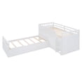 thumbnail image 4 of Harper & Bright Designs Twin Low Loft Bed with 7 Drawers and Full Guardrails, L-Shaped Twin Loft and Twin Platform Bed for Boys Girls Bedroom, White, 4 of 13