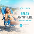 thumbnail image 2 of Ostrich The Heavy-Duty Backpacker Portable Reclining Beach Chair with Face Hole, Blue, 2 of 13