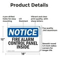 thumbnail image 2 of (2 Pack) Fire Alarm Control Panel Inside OSHA Notice Sign 18 Inch X 12 Inch Indoor / Outdoor Rust-Free Aluminum Metal Signs for Workplace, Workshop, and Construction Site, Made in the, 2 of 8