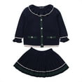 thumbnail image 1 of FOCUSNORM 2-piece Little Girls Dress Set Long Sleeve Top and Short Skirt, 1 of 9