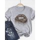 thumbnail image 3 of Camiseta básica para mujer, ropa estampada, camiseta de leopardo, corazón de amor, tendencia, Top bonito de verano, Camiseta estampada de manga corta a la moda, 3 of 5