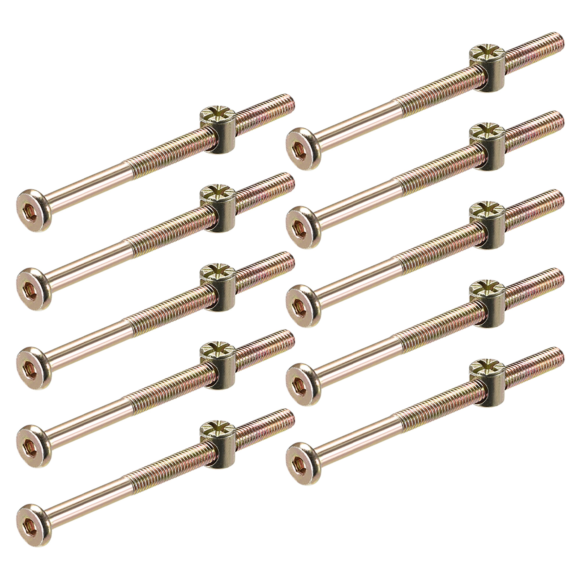 Details about   M6 FURNITURE CONNECTOR BOLTS  JOINT CONNECTOR  BOLTS ALLEN KEY HEAD 10mm-80mm 