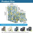 thumbnail image 7 of Xoenoiee Lemon Flower Print Recliner Sofa Slipcover Stretch Reclining Couch Covers Jacquard Recliner Couch Covers Furniture Protector Cover with Elastic Bottom, 7 of 7