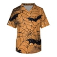 thumbnail image 1 of Men's Short Sleeve V-Neck Halloween Print Chest Pocket Care Top 3XL, 1 of 4