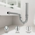 thumbnail image 2 of Ayna Decors Brushed Nickel P Trap in Brass Material, Basin Sink Waste Trap Drain Kit, 2 of 7