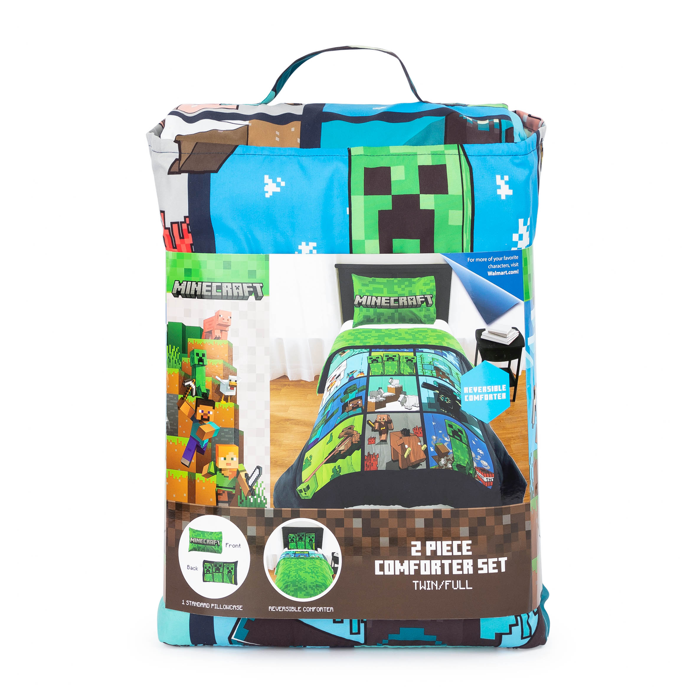 Minecraft Kids 2-Piece Twin/Full Reversible Comforter Set photo 7