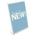 thumbnail image 3 of Deflecto Classic Image Slanted Sign Holder 1 Each - 8.5" Width x 11" Height - Rectangular Shape - Side-loading, Self-standing - Plastic - Clear, 3 of 7