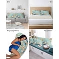 thumbnail image 5 of Teal Beach Coastal Body Pillow Case Cover - Microfiber Bed Throw Pillow Covers, Summer Nautical Coral Shell Botanical Decorative Lumbar Pillow Cover with Envelope Closure for Sofa/Travel 20"x54", 5 of 6