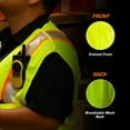 thumbnail image 3 of TR Industrial 5-Point Breakaway High Visibility Safety Vest, Type R Class 2, Size M, 5-Pack, 3 of 6