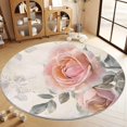 thumbnail image 2 of Round Rug 6ft Vintage Roses Area Indoor Circle Rug Round Washable Rug, Floor Mat Print Non Slip Carpet Kitchen Living Room Dining Room Playroom Decor, 2 of 7