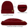 thumbnail image 2 of Loritta Winter Beanie Hat Scarf Set for Women Fleece Lined Winter Hat Long Soft Knit Scarf for Cold Weather Red, 2 of 7