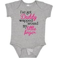 thumbnail image 3 of Inktastic I've Got Daddy Wrapped Around My Little Finger Girls Baby Bodysuit, 3 of 5