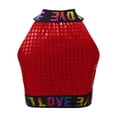 thumbnail image 2 of MSemis Kids Girls Glitter Dance Crop Vest Sleeveless Tank Tops, 2 of 4